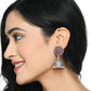Mominos Fashion Johar Kamal Kundan Work Jhumka With Maroon Beads - Swadesiicart