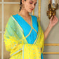 Pomcha Jaipur Blue Saadgi Blue Mirror Work Anarkali Set | Swadesiicart