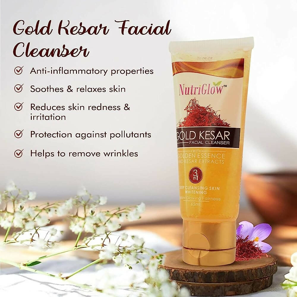 NutriGlow Gold Kesar Face Wash - Swadesiicart