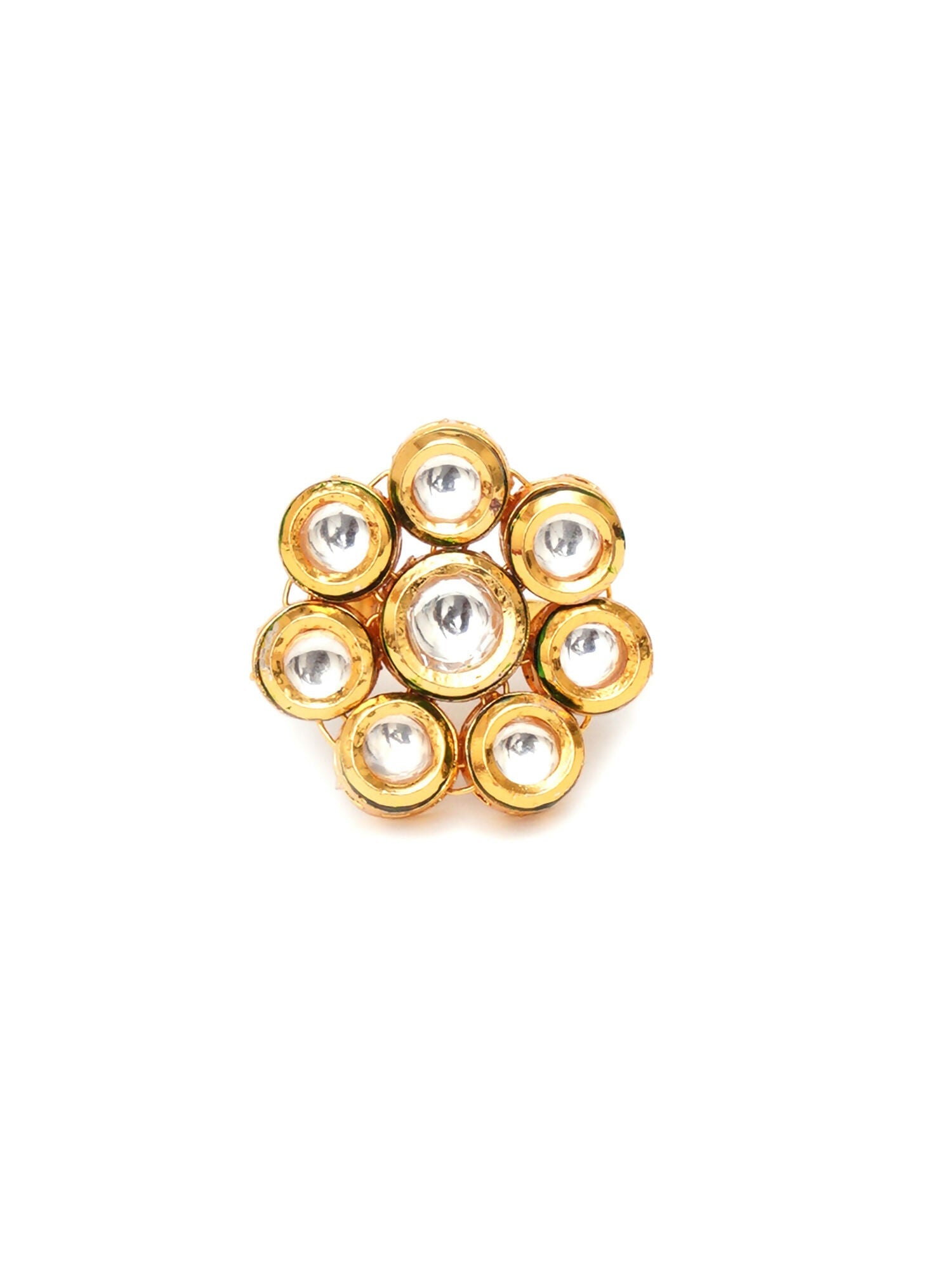 Kundan Flower Ring (gold) - Ruby Raang | Swadesiicart