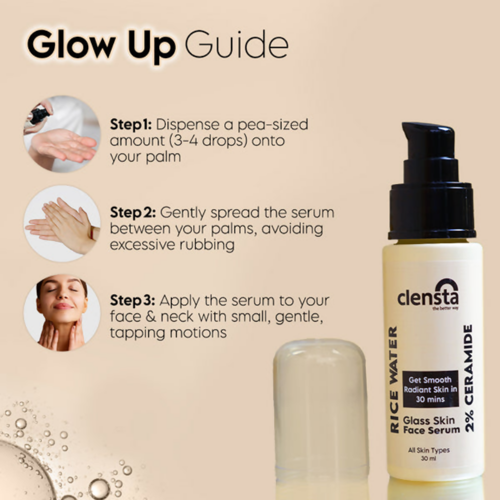 Clensta Rice Water Face Serum | Swadesiicart