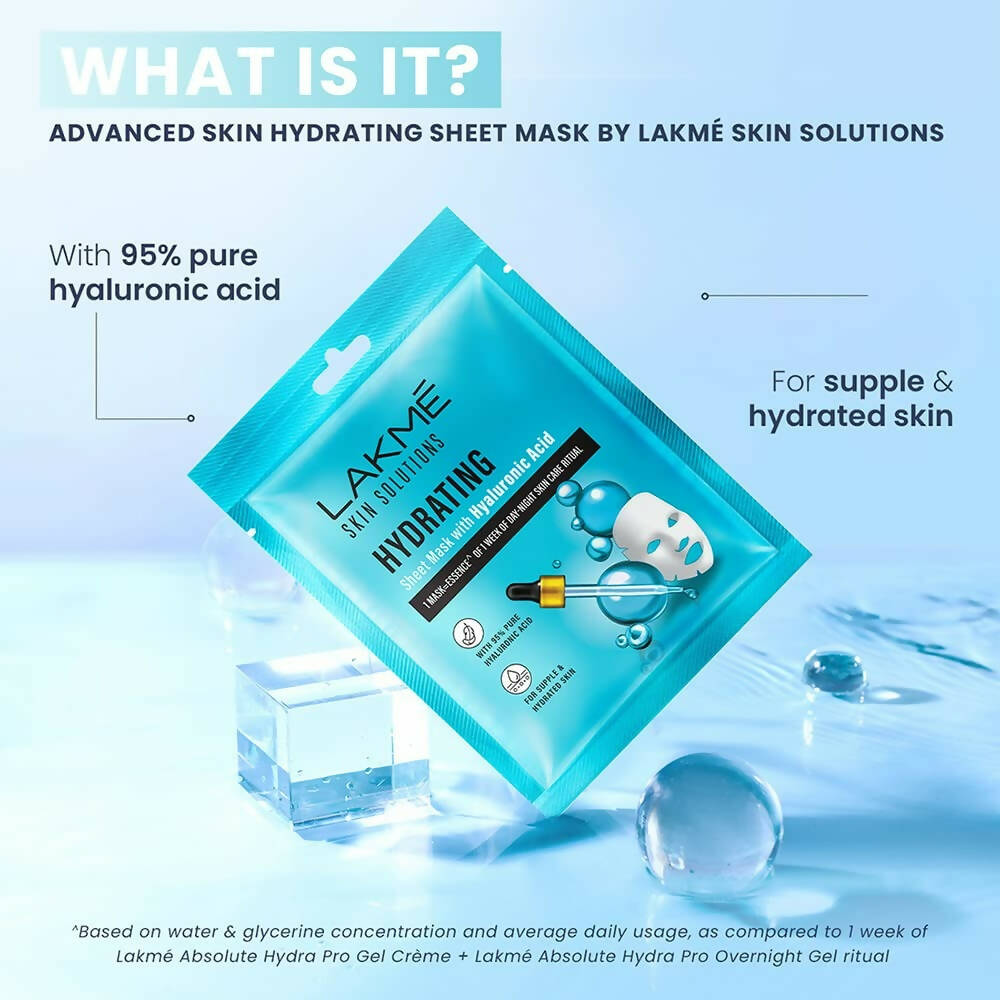 Lakme Solutions Sheet Mask Hydrating with Hyaluronic Acid - Swadesiicart