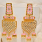 Pink Traditional Gold-Polished Meenakari Jhumka Jhumki Earrings Indian Jewellery For Women Girls By House of Ree - Swadesiicart
