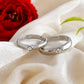VOJ Stainless Steel Cubic Zirconia Silver Plated Adjustable Ring Set for Couple | Swadesiicart