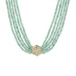 Green Gold-Toned Brass Gold-Polished Necklace - Ruby Raang | Swadesiicart