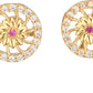 AanyaCentric Elegant Gold-Polished Ad American Diamond Earrings for Women Girls of All Ages - Swadesiicart