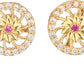 AanyaCentric Elegant Gold-Polished Ad American Diamond Earrings for Women Girls of All Ages - AanyaCentric