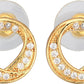 AanyaCentric Elegant Gold-Polished Ad American Diamond Earrings for Women Girls of All Ages