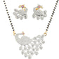 AanyaCentric Ad Short Mangalsutra Set Pendant with Earrings Golden | Swadesiicart