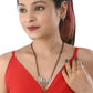 AanyaCentric Ad Short Mangalsutra Set Pendant with Earrings Golden | Swadesiicart