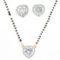 AanyaCentric Ad Short Mangalsutra Set Pendant with Earrings Golden | Swadesiicart