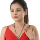 AanyaCentric Ad Short Mangalsutra Set Pendant with Earrings Golden | Swadesiicart