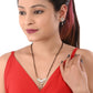 AanyaCentric Ad Short Mangalsutra Set Pendant with Earrings Golden | Swadesiicart