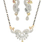 AanyaCentric Ad Short Mangalsutra Set Pendant with Earrings Golden | Swadesiicart