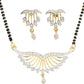 AanyaCentric Ad Short Mangalsutra Set Pendant with Earrings Golden | Swadesiicart