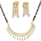 AanyaCentric Ad Short Mangalsutra Set Pendant with Earrings Golden | Swadesiicart