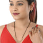 AanyaCentric Ad Short Mangalsutra Set Pendant with Earrings Golden | Swadesiicart