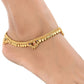 AanyaCentric Gold-Polished White Metal Payal Indian Traditional Ethnic Fashion Imitation Jewellery Foot Chain | Swadesiicart