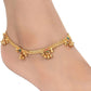 AanyaCentric Gold-Polished White Metal Payal Indian Traditional Ethnic Fashion Imitation Jewellery Foot Chain | Swadesiicart