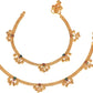 AanyaCentric Gold-Polished White Metal Payal Indian Traditional Ethnic Fashion Imitation Jewellery Foot Chain | Swadesiicart