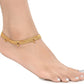 AanyaCentric Gold-Polished White Metal Payal Indian Traditional Ethnic Fashion Imitation Jewellery Foot Chain | Swadesiicart