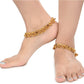 AanyaCentric Gold-Polished White Metal Payal Indian Traditional Ethnic Fashion Imitation Jewellery Foot Chain | Swadesiicart