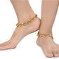 AanyaCentric Gold-Polished White Metal Payal Indian Traditional Ethnic Fashion Imitation Jewellery Foot Chain | Swadesiicart