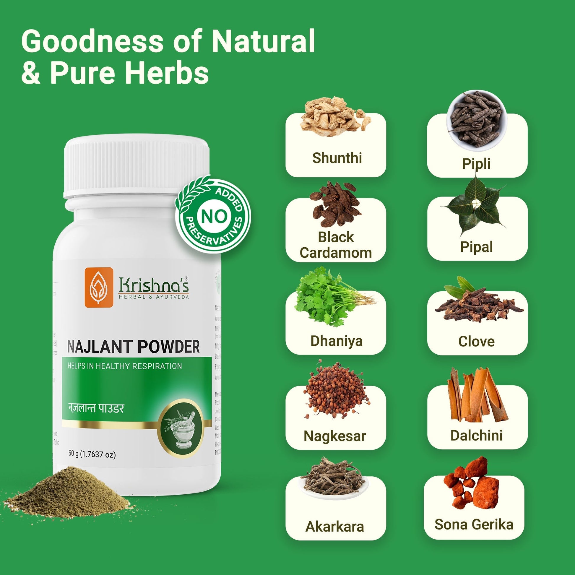 Krishna'S Herbal & Ayurveda Najlant Powder | Swadesiicart