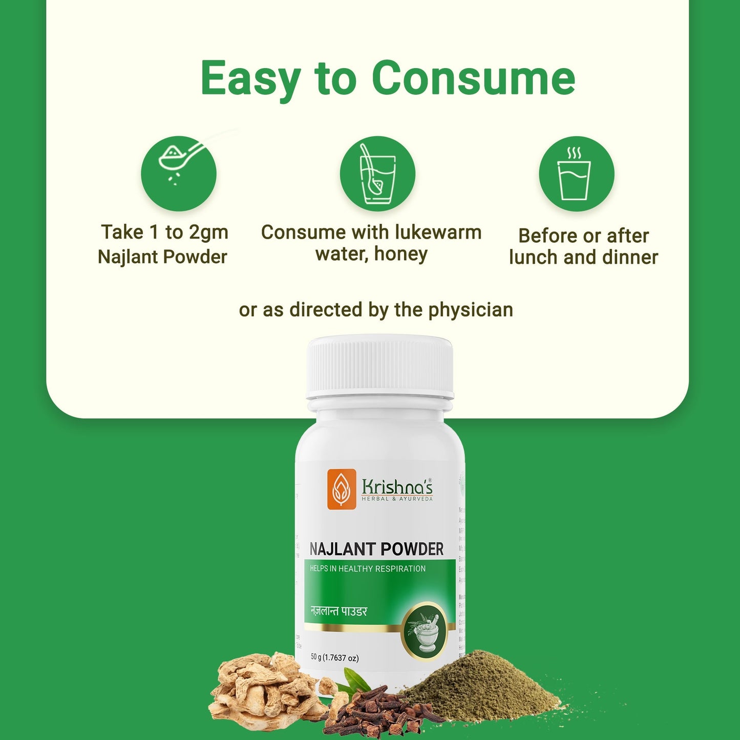 Krishna'S Herbal & Ayurveda Najlant Powder | Swadesiicart