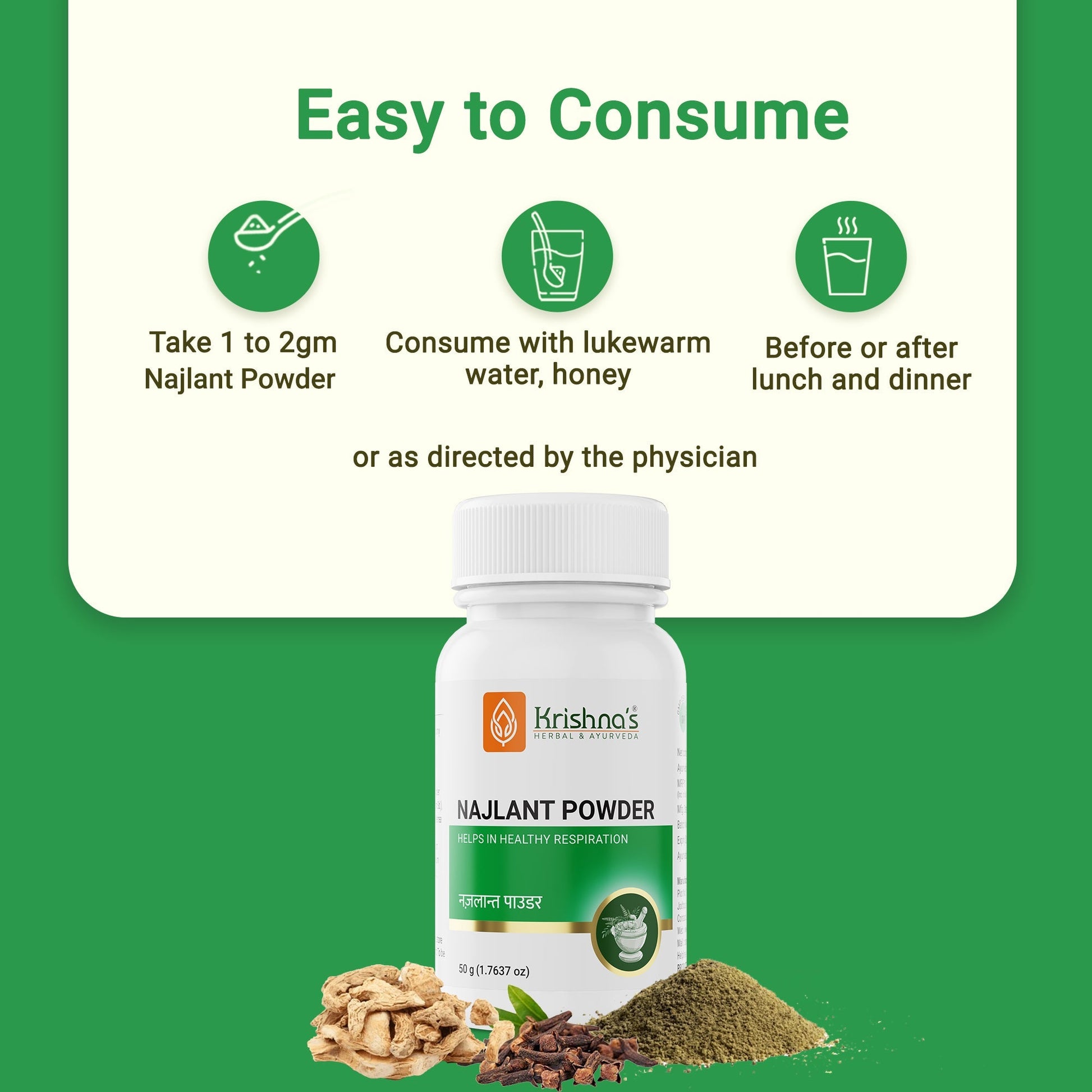 Krishna'S Herbal & Ayurveda Najlant Powder | Swadesiicart