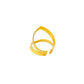 NVR Women Gold-Polished Adjustable Finger Ring | Swadesiicart