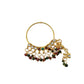 Gold-Polished Alloy Traditional Multi Colour Nath - The Pari | Swadesiicart