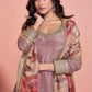 Anaita Brown Shimmer Stitched Anarkali Suit with Sequins Embroidery Foil Stitch Work