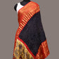 Navy Bandhani Kanchipuram Silk Handloom Dupatta with Kalamkari Design - Global Threads | Swadesiicart