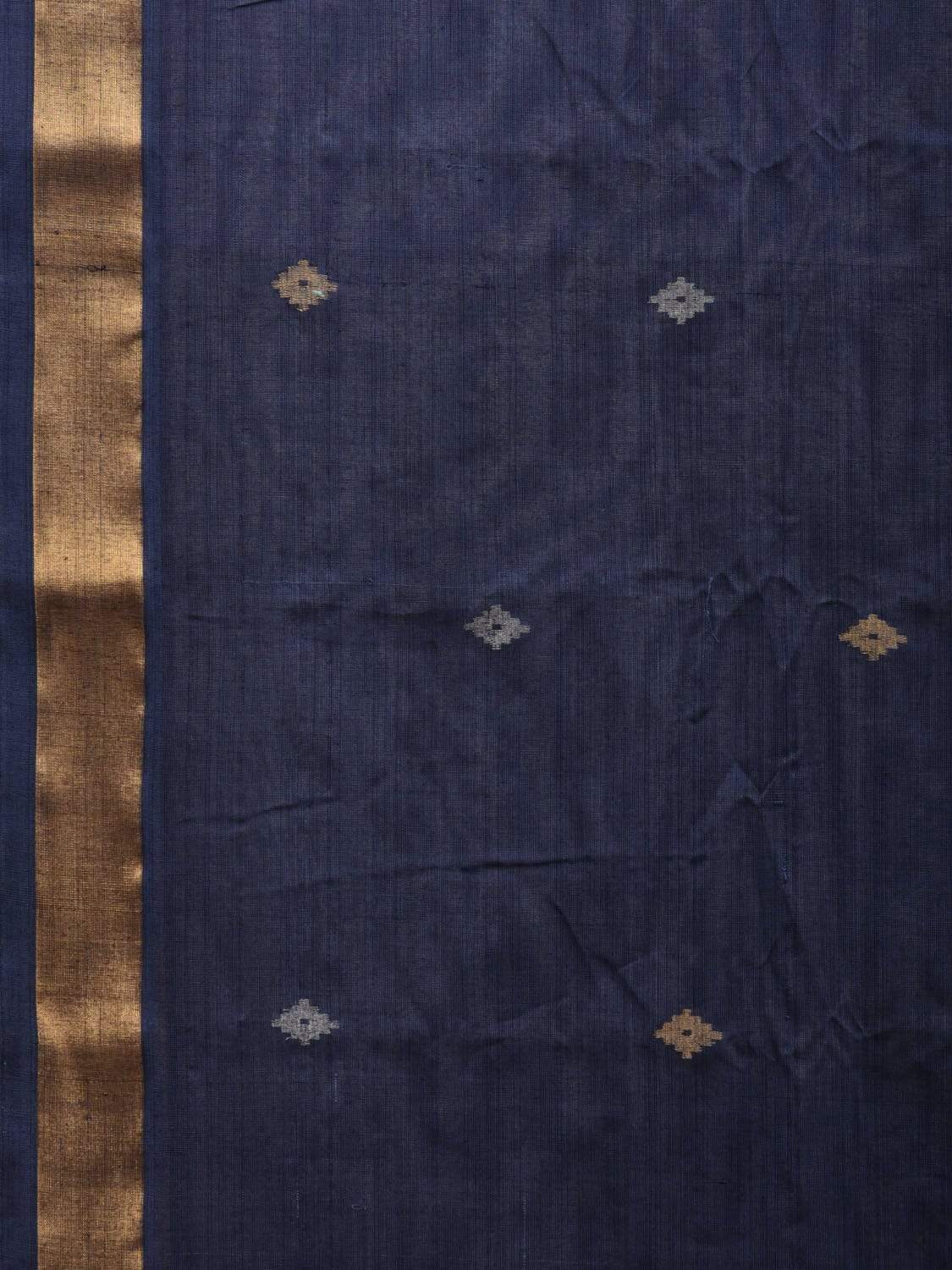 Navy Uppada Cotton Handloom Saree with Assorted Buta Pallu Design - Global Threads | Swadesiicart