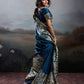Anaita Navy Silk Blend Woven Saree With Blouse