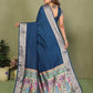 Anaita Navy Paithani Gala Silk Saree With Blouse