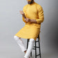 Even Apparels Yellow Color Pure Cotton Men's Kurta With Side Placket (SLD1130) | Swadesiicart