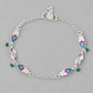 VOJ Set of 2 Stone Studded Mutli Color Designer Anklet - Swadesiicart