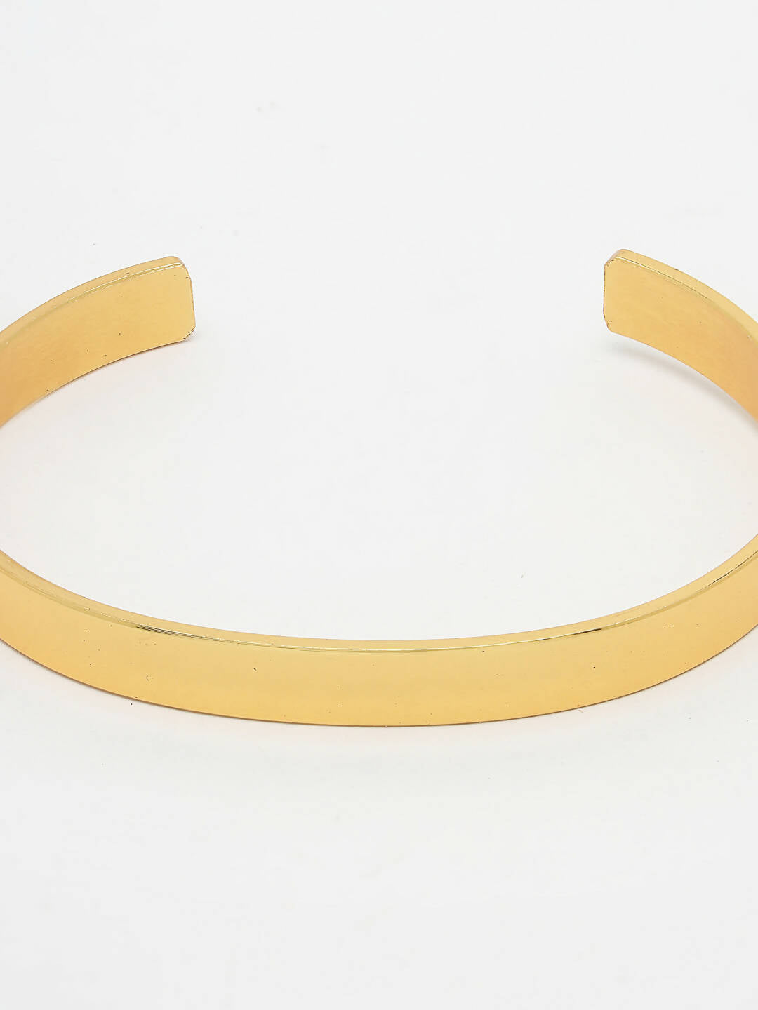 NVR Men Gold Stainless Steel Cuff Bracelet - Swadesiicart