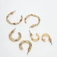 NVR Women's Set of 3 Gold-Polished Hoop Earrings | Swadesiicart