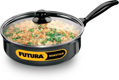 Hawkins Futura Non-stick Curry Pan 24 cm Diameter with Glass Lid 3.25 L (NCP325G) - Swadesiicart