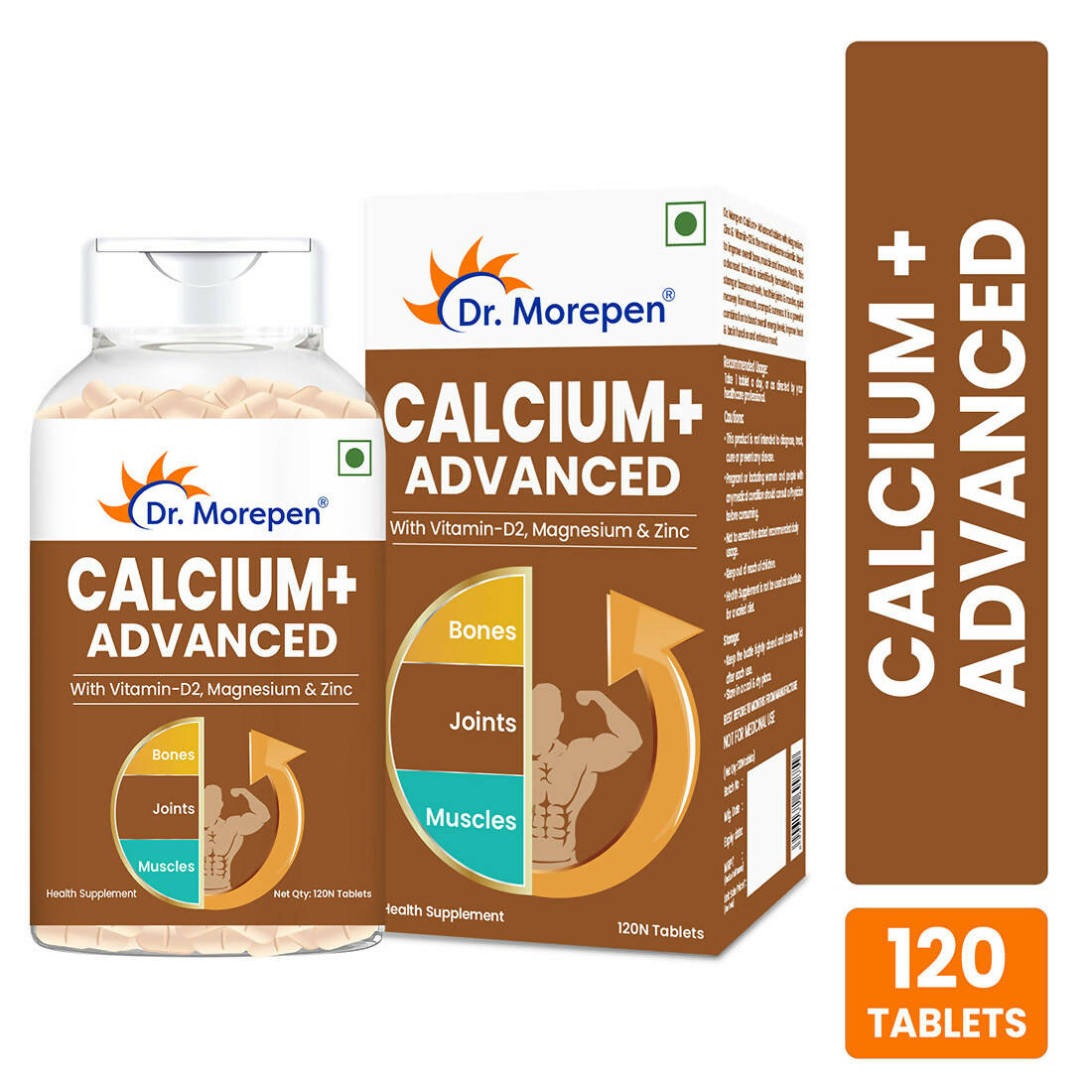 Dr. Morepen Calcium+ Advanced Tablets with Vitamin - D2, Magnesium & Zinc - Swadesiicart