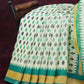 Combo of Off White and Rama Green Patan Patola Semi Chanderi Saree By Gayathri Reddy Designer Studio | Swadesiicart