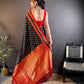 Joban Fashion Red Butti Banarasi Silk Sarees | Swadesiicart