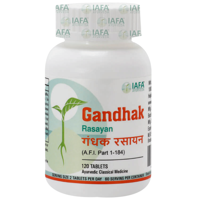 Iafa Ayuveda Gandhak Rasayan Tablets | Swadesiicart