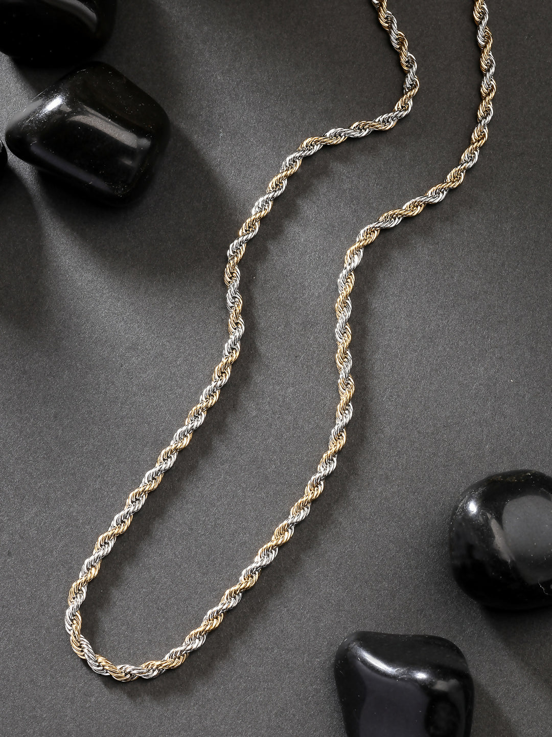 NVR Men's Rhodium-Plated Stainless Steel Chain - NR Retail-NVR