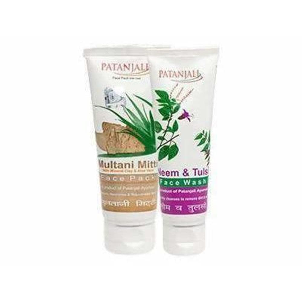 Patanjali Neem Tulsi Face Wash Plus Multani Mitti Face Pack - Swadesiicart