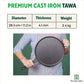 The Indus Valley CASTrong Cast Iron Tawa With Long Handle,Pre-seasoned, Nonstick, 100% Pure, Toxin-free, Induction, 28.5cm, 2.4kg