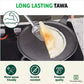 The Indus Valley CASTrong Cast Iron Tawa With Long Handle,Pre-seasoned, Nonstick, 100% Pure, Toxin-free, Induction, 28.5cm, 2.4kg
